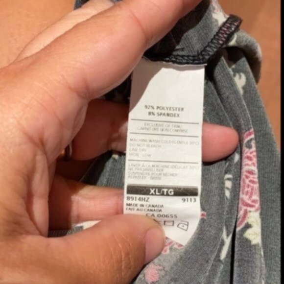 Reitmans Women Black Floral Sleeveless Asian Qipao Inspired Strechy Top Size XL - Picture 5 of 6